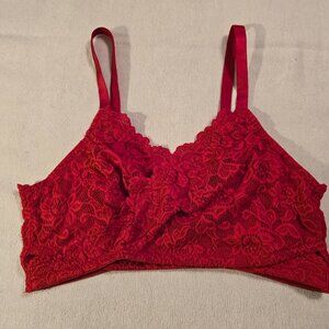 Adored by Adore Me 2X 2XL Lace Criss Crossed Bralette Bra GUC Adjustable Straps.